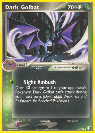 Dark Golbat - 34/109 - Uncommon available at 401 Games Canada