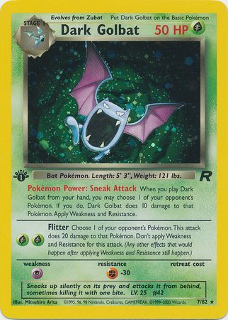 Dark Golbat - 7/82 - Holo - 1st Edition available at 401 Games Canada