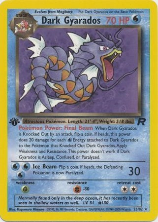 Dark Gyarados - 25/82 - Rare - 1st Edition available at 401 Games Canada