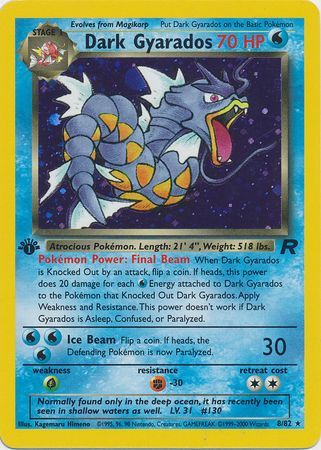 Dark Gyarados - 8/82 - Holo - 1st Edition available at 401 Games Canada