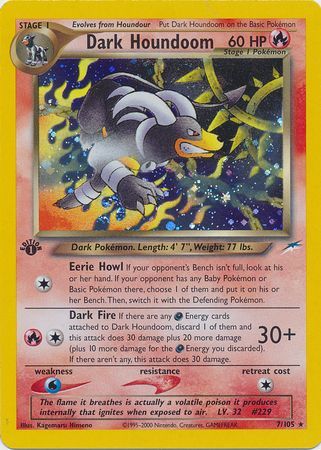 Dark Houndoom - 7/105 - Holo - 1st Edition available at 401 Games Canada