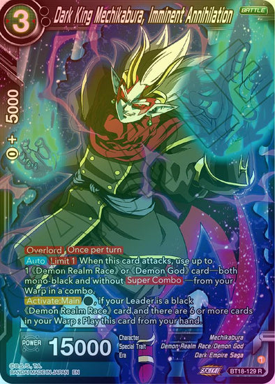 Dark King Mechikabura, Imminent Annihilation - BT18-129 - Rare (Foil) available at 401 Games Canada