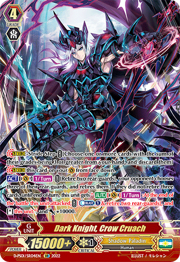 Dark Knight, Crow Cruach - D-PS01/SR04 - SR available at 401 Games Canada