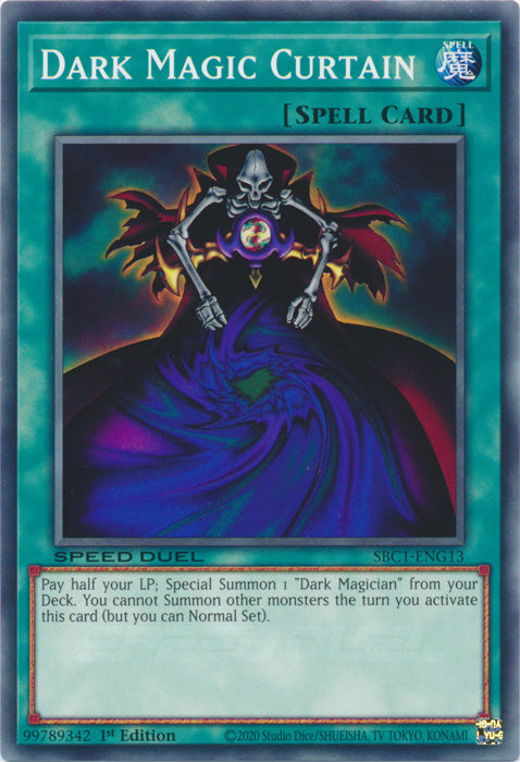 Dark Magic Curtain - SBC1-ENG13 - Common - 1st Edition available at 401 Games Canada