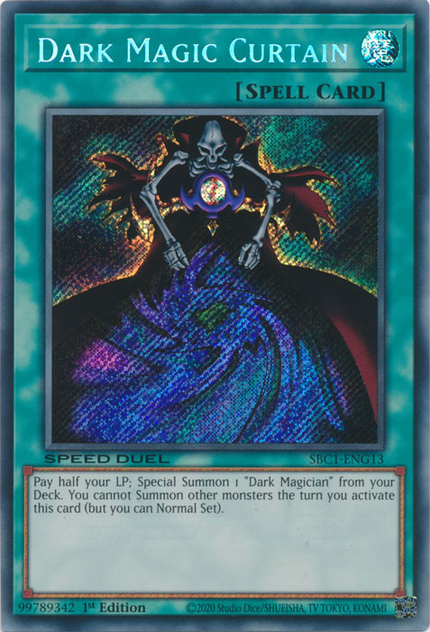 Dark Magic Curtain (Secret Rare) - SBC1-ENG13 - Secret Rare - 1st Edition available at 401 Games Canada