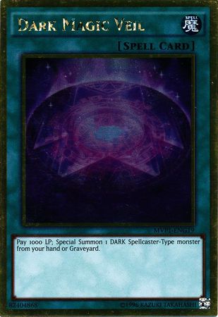 Dark Magic Veil - MVP1-ENG19 - Gold Rare - Unlimited available at 401 Games Canada