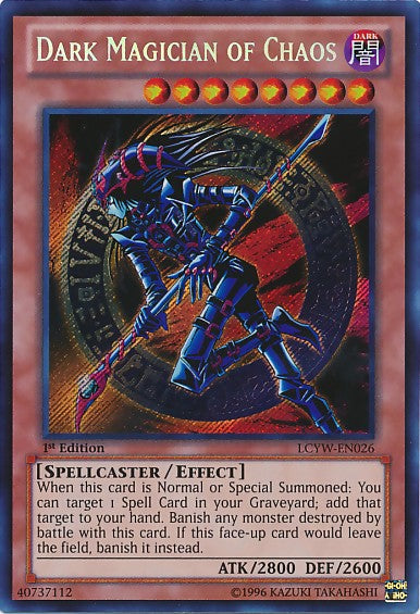 401 Games Canada - Dark Magician of Chaos - LCYW-EN026 - Secret Rare - 1st Edition 401 Games Canada - Dark Magician of Chaos - LCYW-EN026 - Secret Rare - 1st Edition