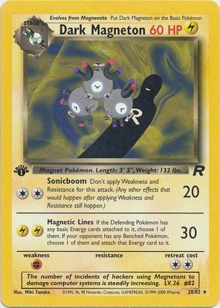 Dark Magneton - 28/82 - Rare - 1st Edition available at 401 Games Canada