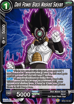 Dark Power Black Masked Saiyan - BT5-112 - Uncommon available at 401 Games Canada