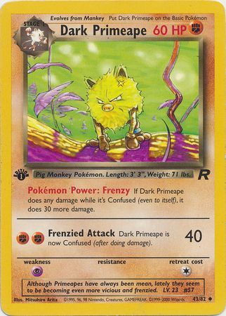 Dark Primeape - 43/82 - Uncommon - 1st Edition available at 401 Games Canada