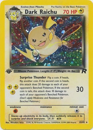 Dark Raichu - 83/82 - Holo - 1st Edition available at 401 Games Canada