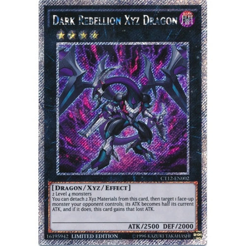 Dark Rebellion Xyz Dragon - CT12-EN002 - Platinum Secret Rare - Limited Edition available at 401 Games Canada