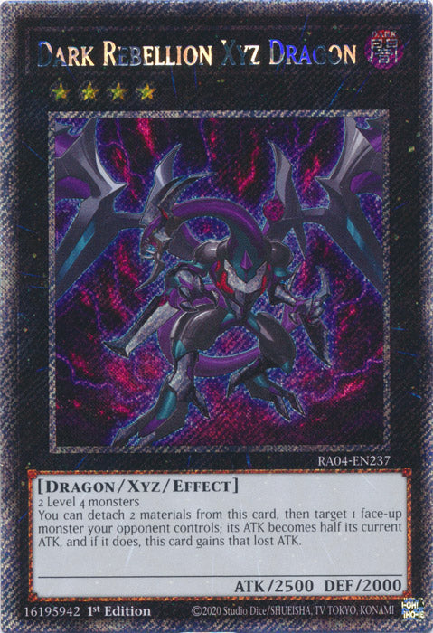 Dark Rebellion Xyz Dragon (Platinum Secret Rare) - RA04-EN237 - Platinum Secret Rare - 1st Edition