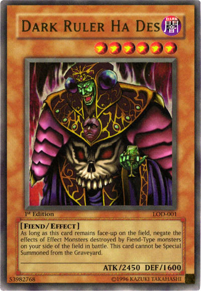 Dark Ruler Ha Des - LOD-001 - Ultra Rare - 1st Edition available at 401 Games Canada