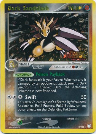 Dark Sandslash - 18/109 - Rare - Reverse Holo available at 401 Games Canada