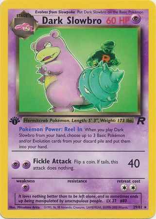 Dark Slowbro - 29/82 - Rare - 1st Edition available at 401 Games Canada