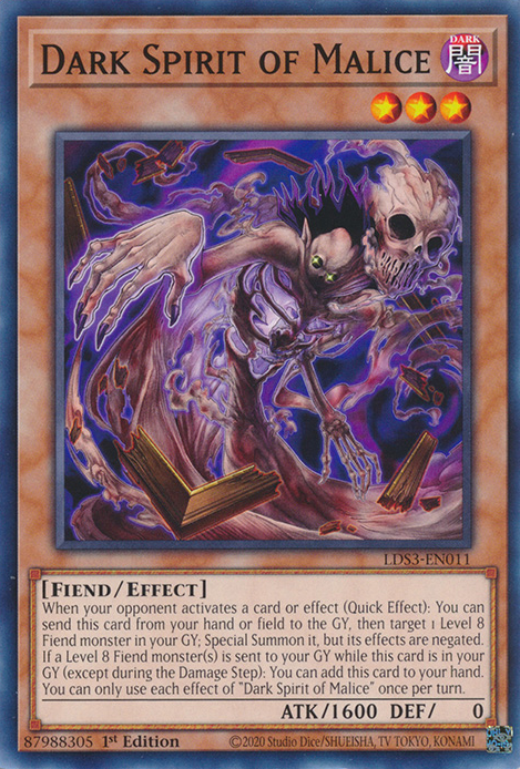 Dark Spirit of Malice - LDS3-EN011 - Common - 1st Edition available at 401 Games Canada