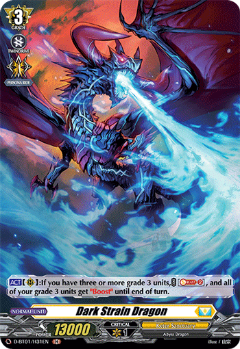Dark Strain Dragon - D-BT01/H31 - Holo Rare available at 401 Games Canada
