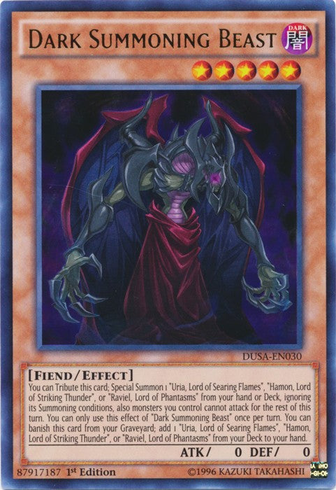 Dark Summoning Beast - DUSA-EN030 - Ultra Rare - 1st Edition available at 401 Games Canada