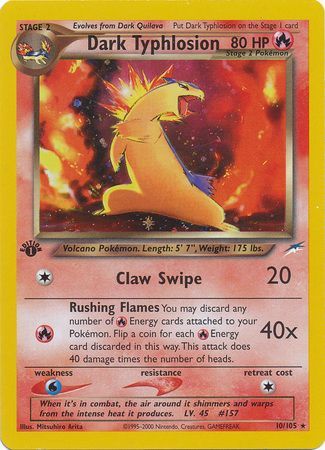 Dark Typhlosion - 10/105 - Holo - 1st Edition available at 401 Games Canada