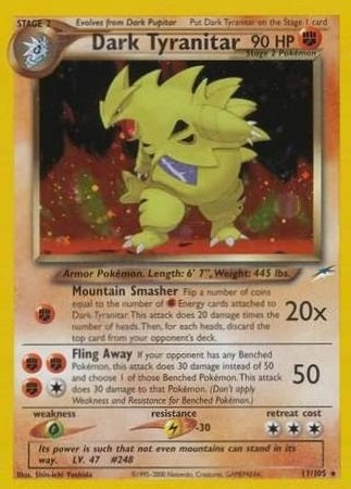 Dark Tyranitar - 11/105 - Holo - Unlimited available at 401 Games Canada