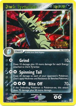 Dark Tyranitar - 19/109 - Rare - Reverse Holo available at 401 Games Canada