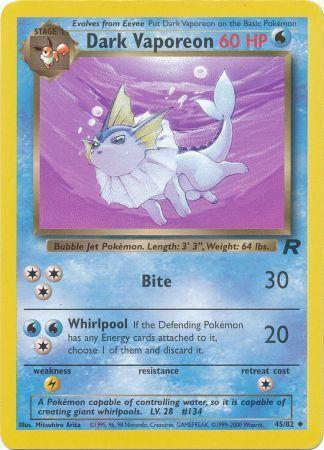 Dark Vaporeon - 45/82 - Uncommon - Unlimited available at 401 Games Canada