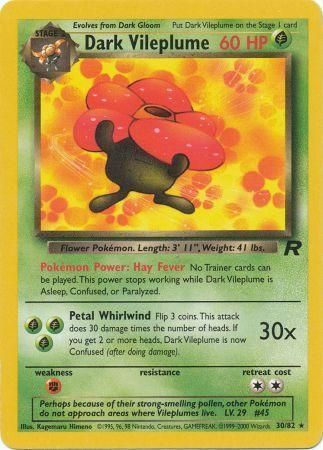 Dark Vileplume - 30/82 - Rare - Unlimited available at 401 Games Canada