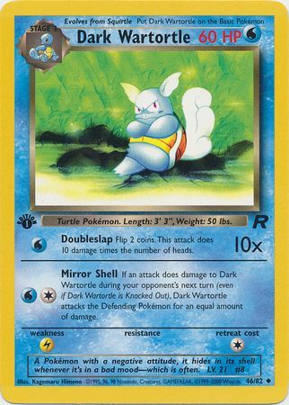 Dark Wartortle - 46/82 - Uncommon - 1st Edition available at 401 Games Canada