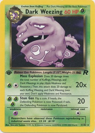 Dark Weezing - 31/82 - Rare - 1st Edition available at 401 Games Canada