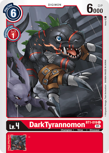 DarkTyrannomon (Alternate Art) - BT1-019 - Common available at 401 Games Canada