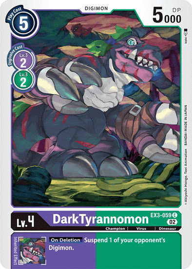 DarkTyrannomon - EX3-059 - Common available at 401 Games Canada