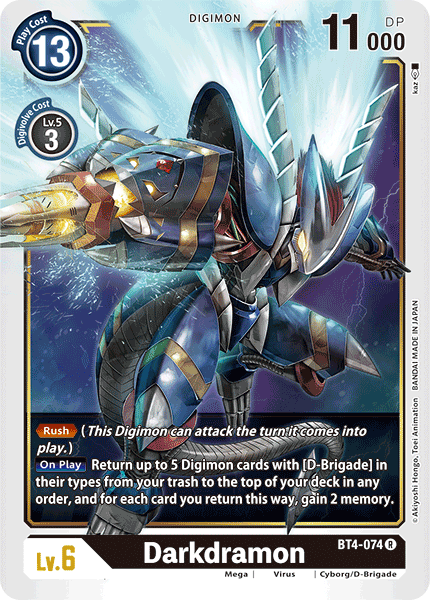 Darkdramon - BT4-074 - Rare available at 401 Games Canada