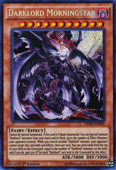 Darklord Morningstar - DESO-EN029 - Secret Rare - 1st Edition available at 401 Games Canada