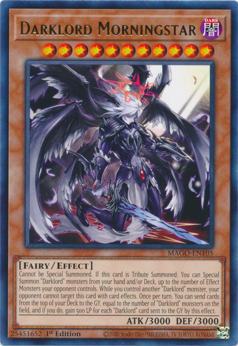 dark master yugioh card 1st edition 401 Games Canada - Darklord Morningstar - MAGO-EN105 - Rare