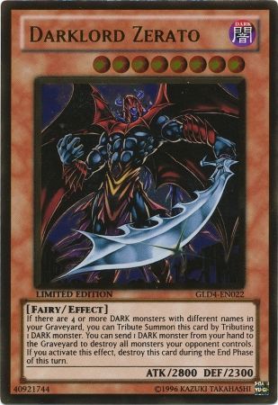 Darklord Zerato - GLD4-EN022 - Gold Rare - Limited Edition available at 401 Games Canada