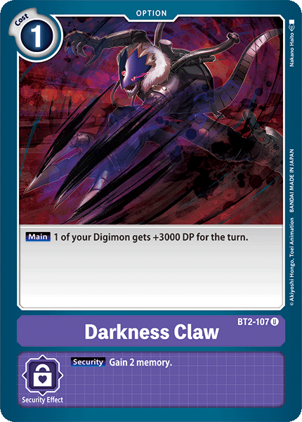 Darkness Claw - BT2-107 - Uncommon available at 401 Games Canada