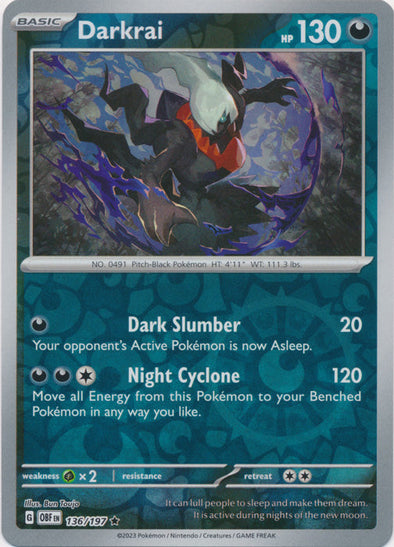 Darkrai - 136/197 - Rare - Reverse Holo available at 401 Games Canada