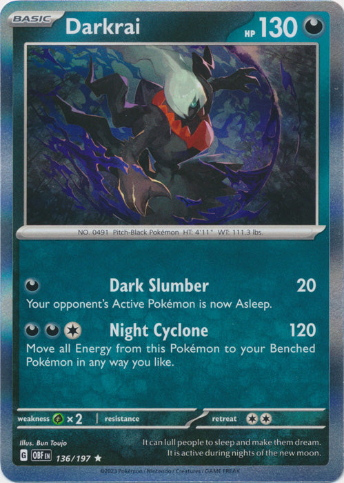 rare darkrai pokemon card 401 Games Canada - Darkrai - 136/197