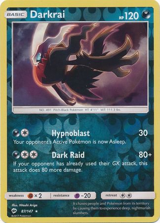 Darkrai - 87/147 - Holo Rare - Reverse Holo available at 401 Games Canada