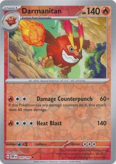 Darmanitan - 035/197 - Uncommon - Reverse Holo available at 401 Games Canada