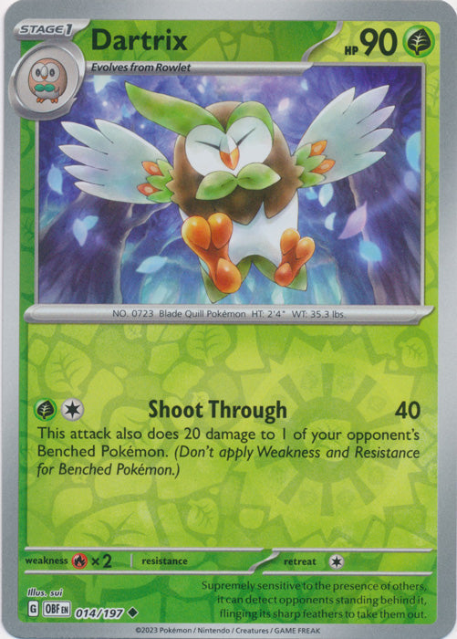 Dartrix - 014/197 - Uncommon - Reverse Holo available at 401 Games Canada