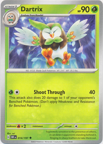 Dartrix - 014/197 - Uncommon available at 401 Games Canada