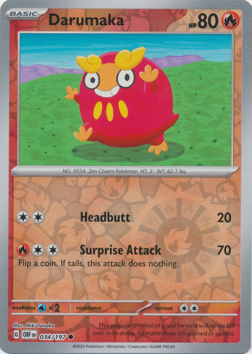 Darumaka - 034/197 - Common - Reverse Holo available at 401 Games Canada