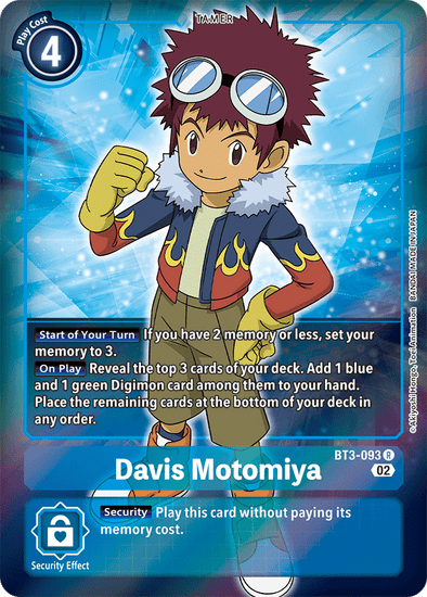 Davis Motomiya (Alternate Art) - BT3-093 - Rare available at 401 Games Canada