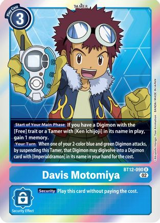 Davis Motomiya - BT12-090 - Rare available at 401 Games Canada