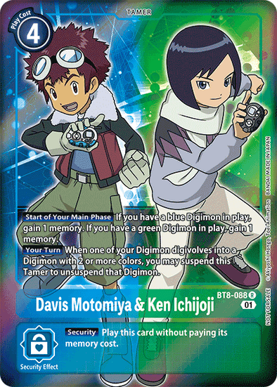 Davis Motomiya & Ken Ichijoji (Box Topper) - BT8-088 - Rare available at 401 Games Canada