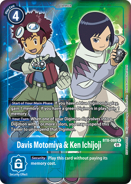 Davis Motomiya & Ken Ichijoji (Box Topper) - BT8-088 - Rare available at 401 Games Canada