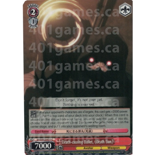 Death-causing Bullet, Death Gun available at 401 Games Canada