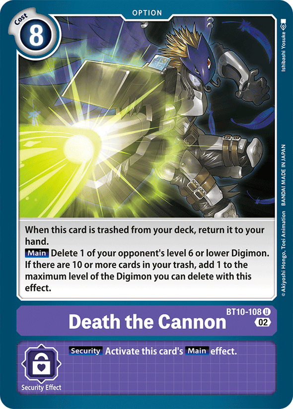 Death the Cannon - BT10-108 - Uncommon available at 401 Games Canada